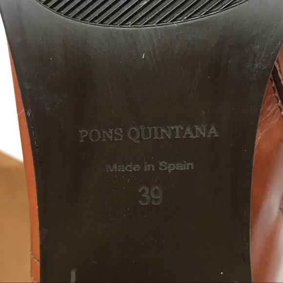 (SOLD) PONS QUINTANA Leather Ankle Boots Cognac 9 - Picture 11 of 11